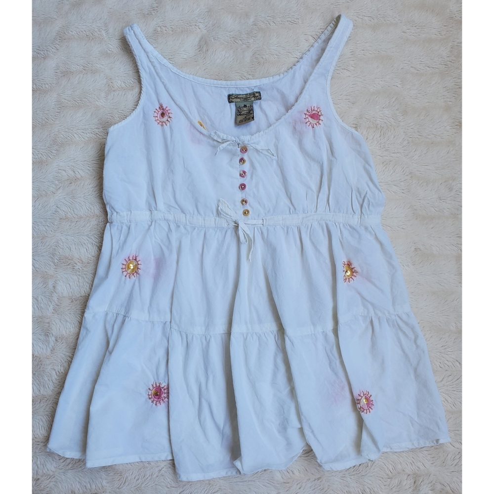 American Rag white flowy top with embellishments